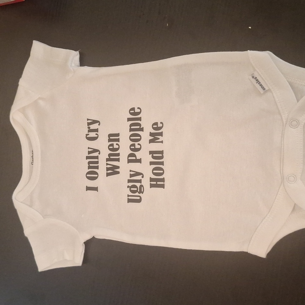 Homemade baby onesie size 0-3 months
